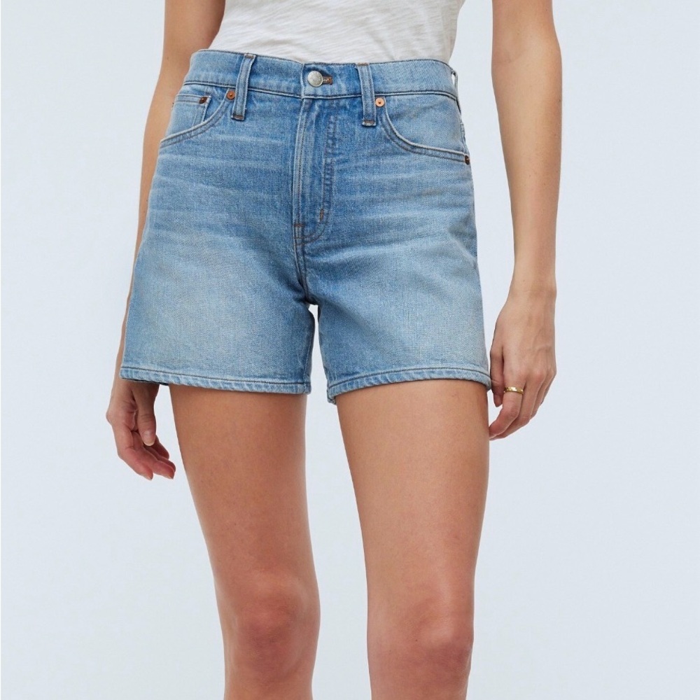 Classic High-Rise Light Blue Denim Shorts - Casual Women’s Shorts